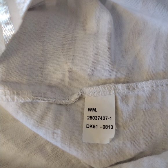No Boundaries Top Women XL White Silver Long sleeve Silver Zebra Animal‎ Print - Picture 5 of 9